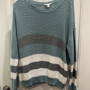 Sweater Blue, Gray, White